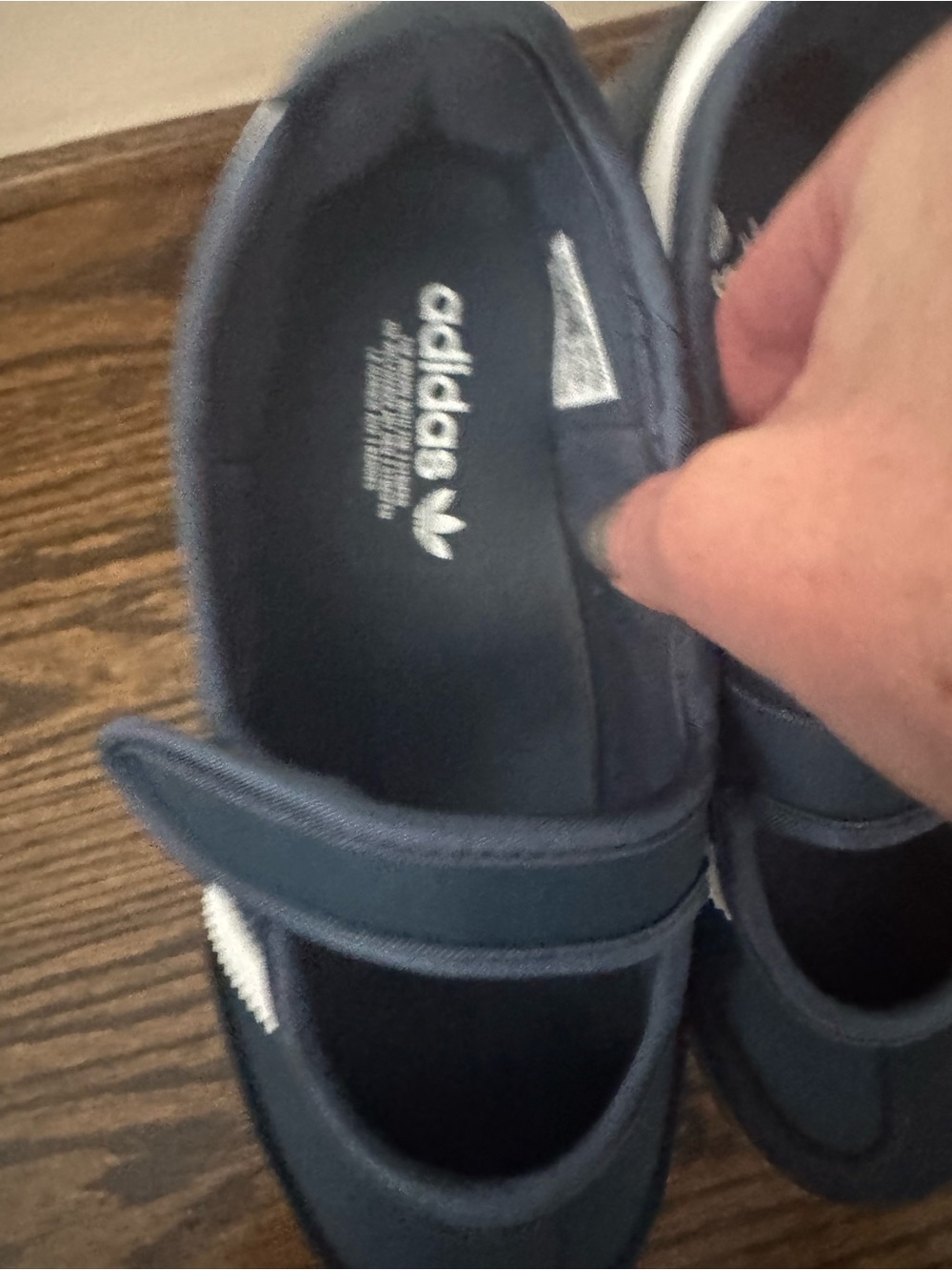 adidas Navy and White Mary Jane Strap Sneakers- never worn - Picture 5 of 7